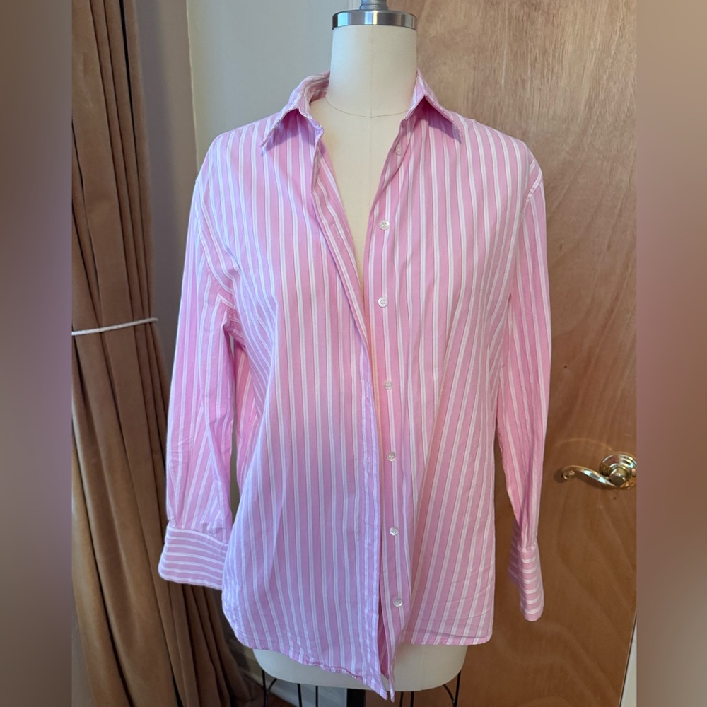 Mango oversized stripe shirt